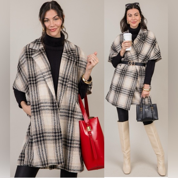 WONDERLY OVERSIZED SHACKET, NOTCHED LAPEL, DROP SHOULDER, O/S, GREAT 4 LAYERING - Picture 1 of 10